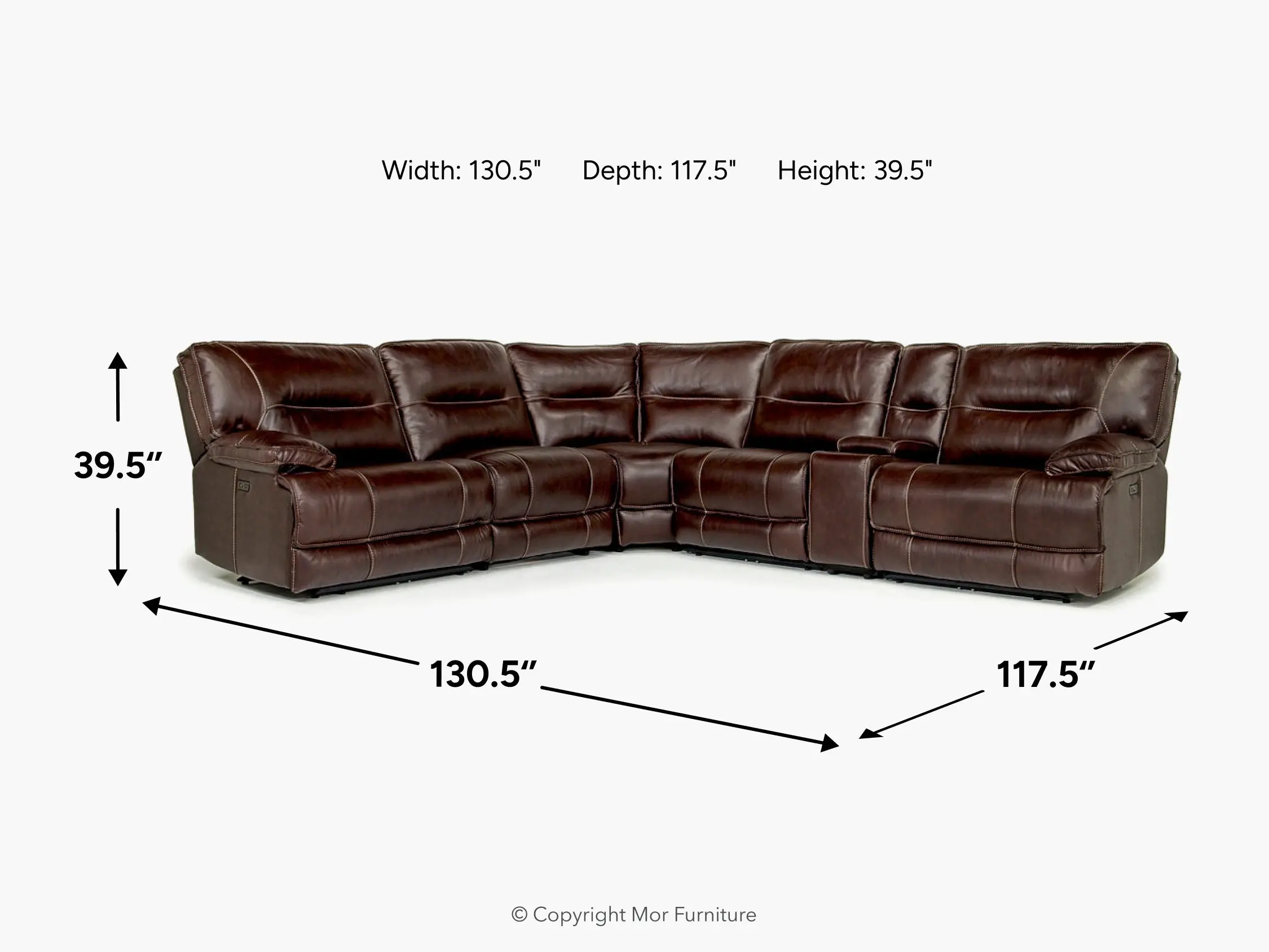 Retreat 6 Piece Power Sectional With Power Armless Recliner - Image 7
