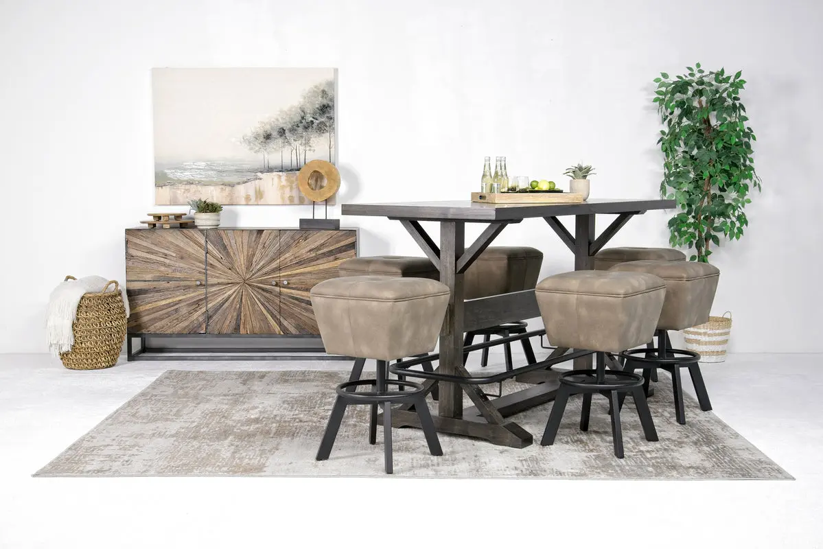 Sequoia Bar Height Dining Table & 6 Stools