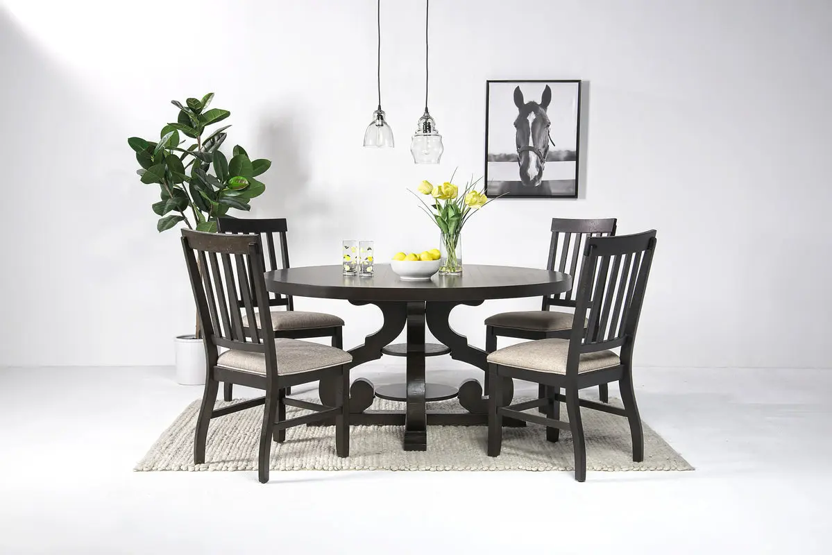 Stone Round Dining Table & 4 Chairs - Image 2