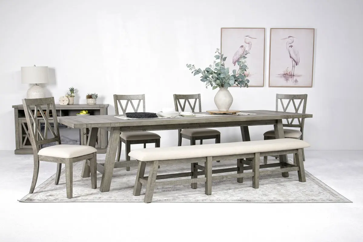 Telluride Dining Table & 4 Chairs & Bench