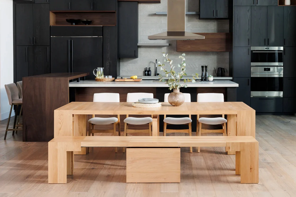 Transformer Dining Table & 4 Chairs & Bench