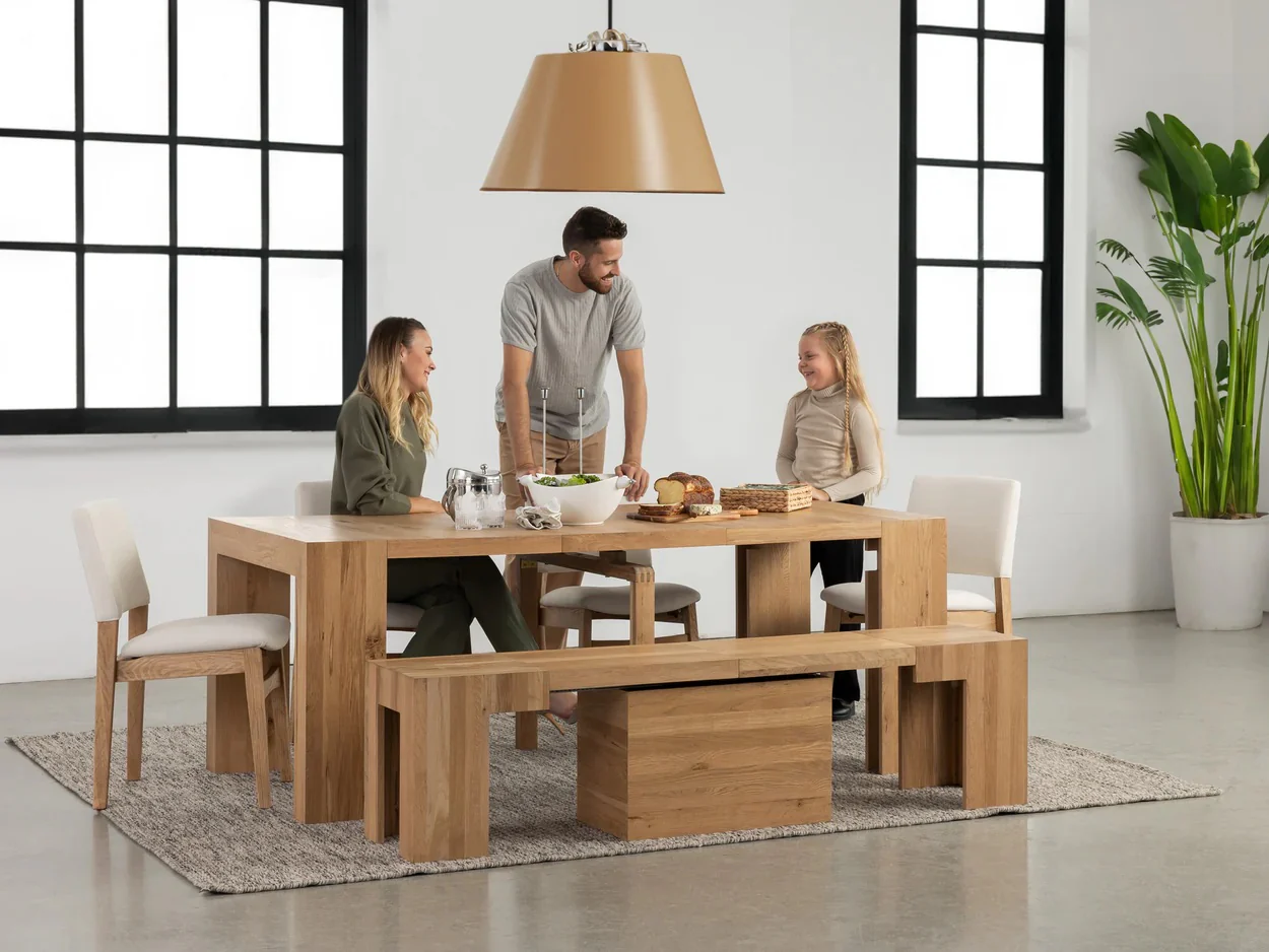 Transformer Dining Table & 4 Chairs & Bench - Image 5