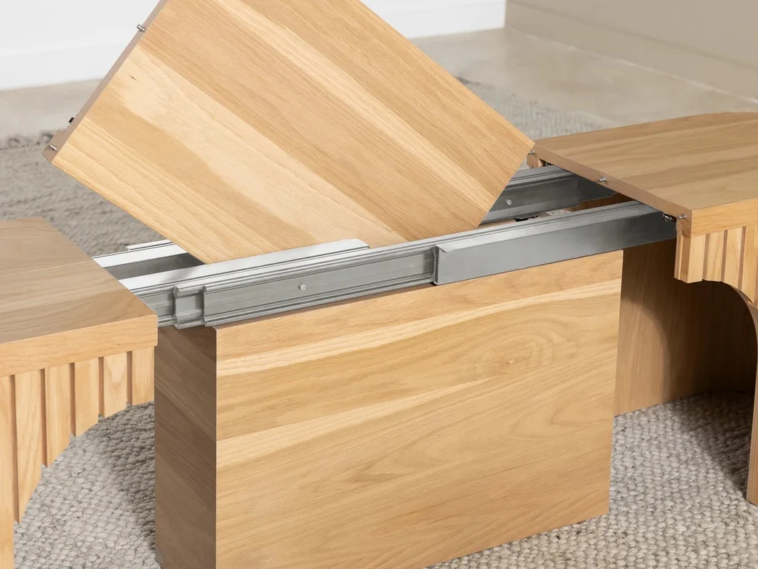 Transformer Round Dining Table & 4 Chairs & Bench - Image 9
