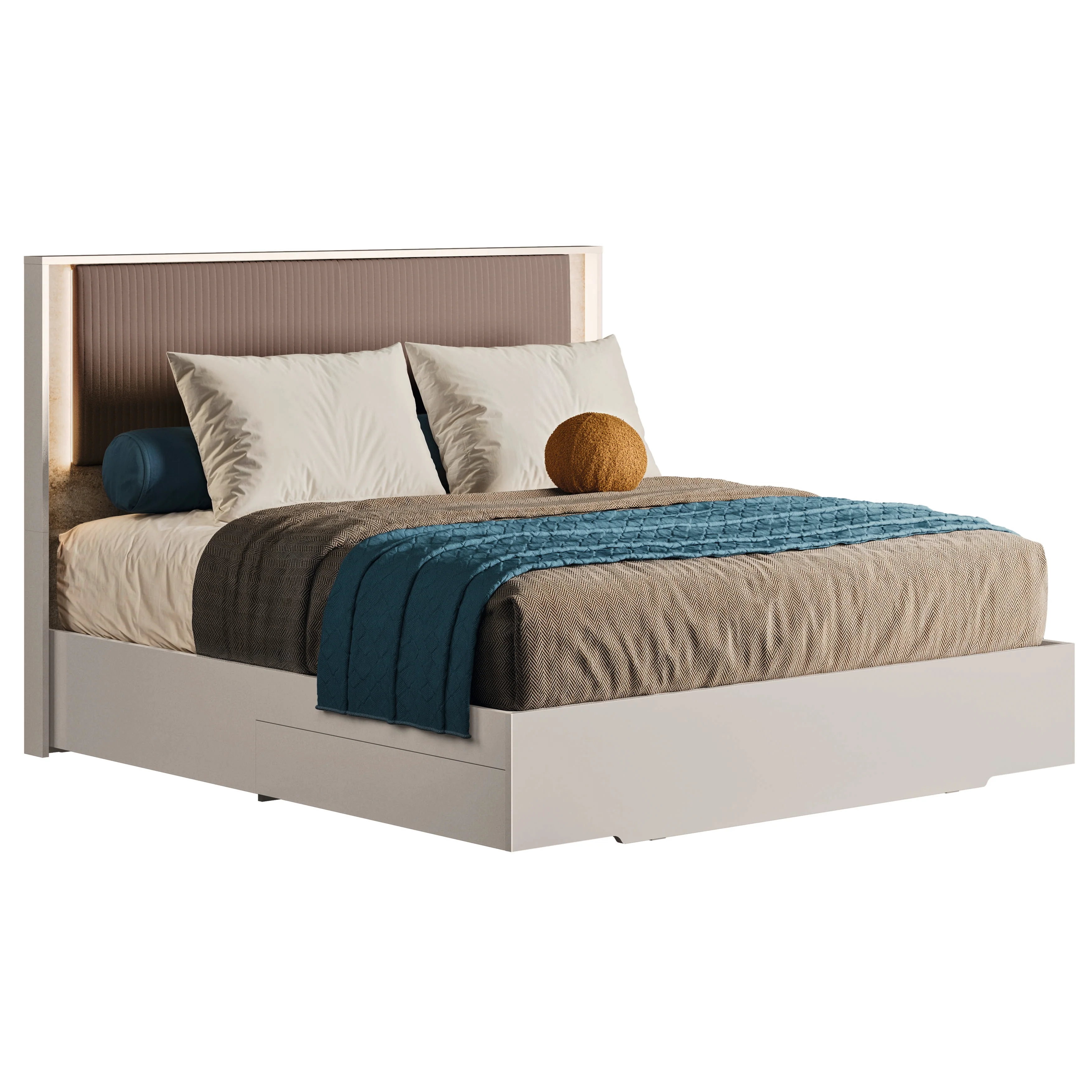 Tullia Upholstered Panel Bed With Storage