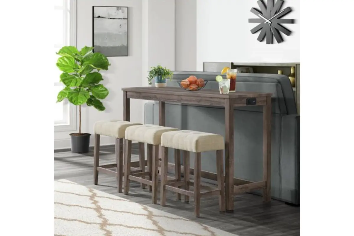 Turner Counter Height Sofa Bar Table With Stools