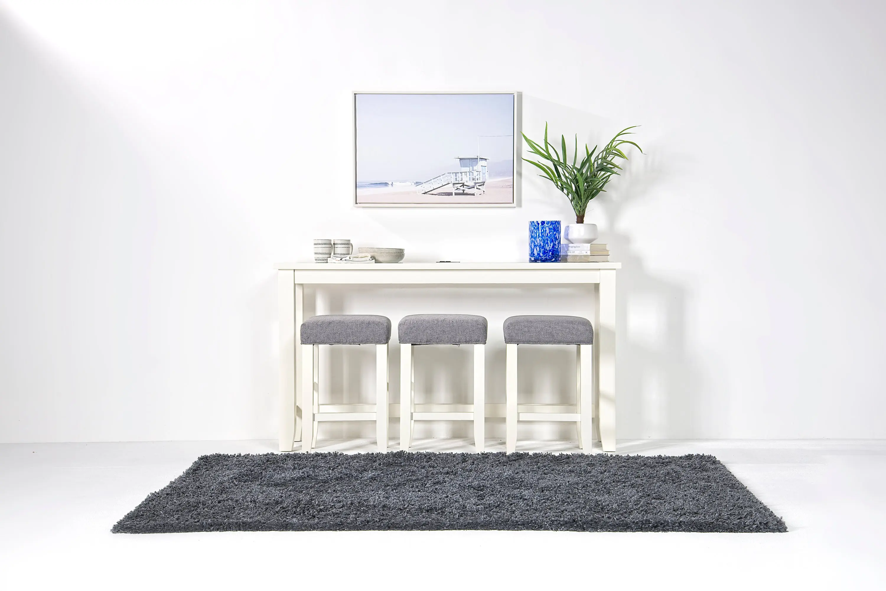 Urban Counter Height Sofa Bar Table With Stools