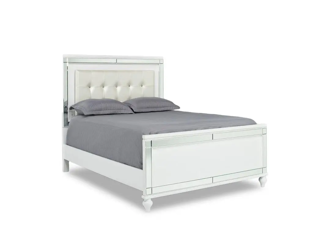 Valentino Panel Bed & Dresser & Mirror & Nightstand - Image 11