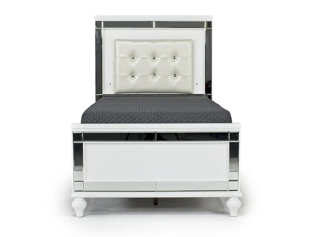 Valentino Panel Bed & Dresser & Mirror & Nightstand - Image 12