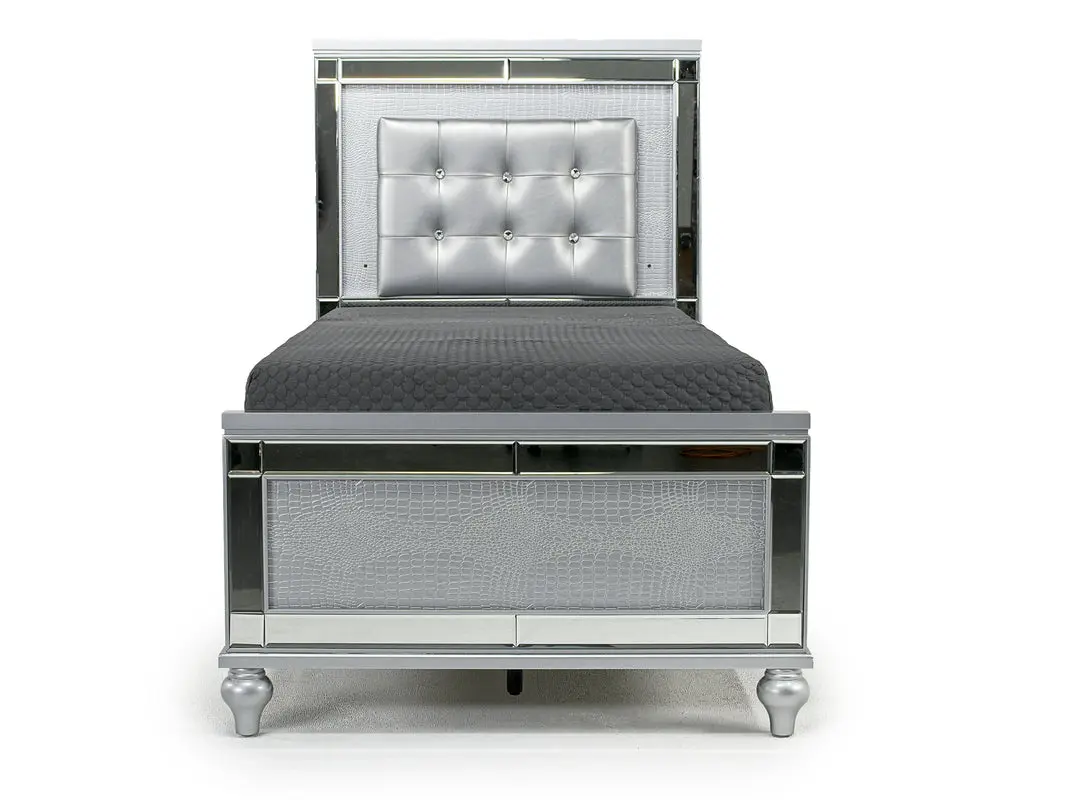 Valentino Panel Bed & Dresser & Mirror & Nightstand - Image 13