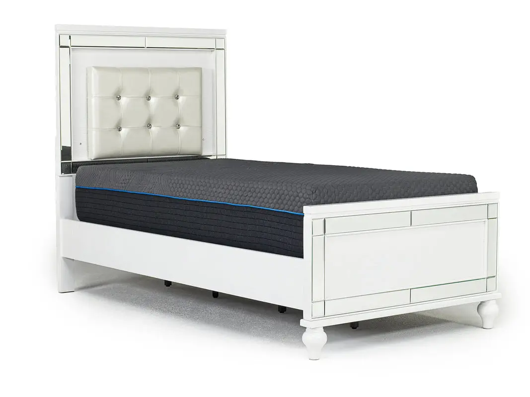 Valentino Panel Bed & Dresser & Mirror & Nightstand - Image 15