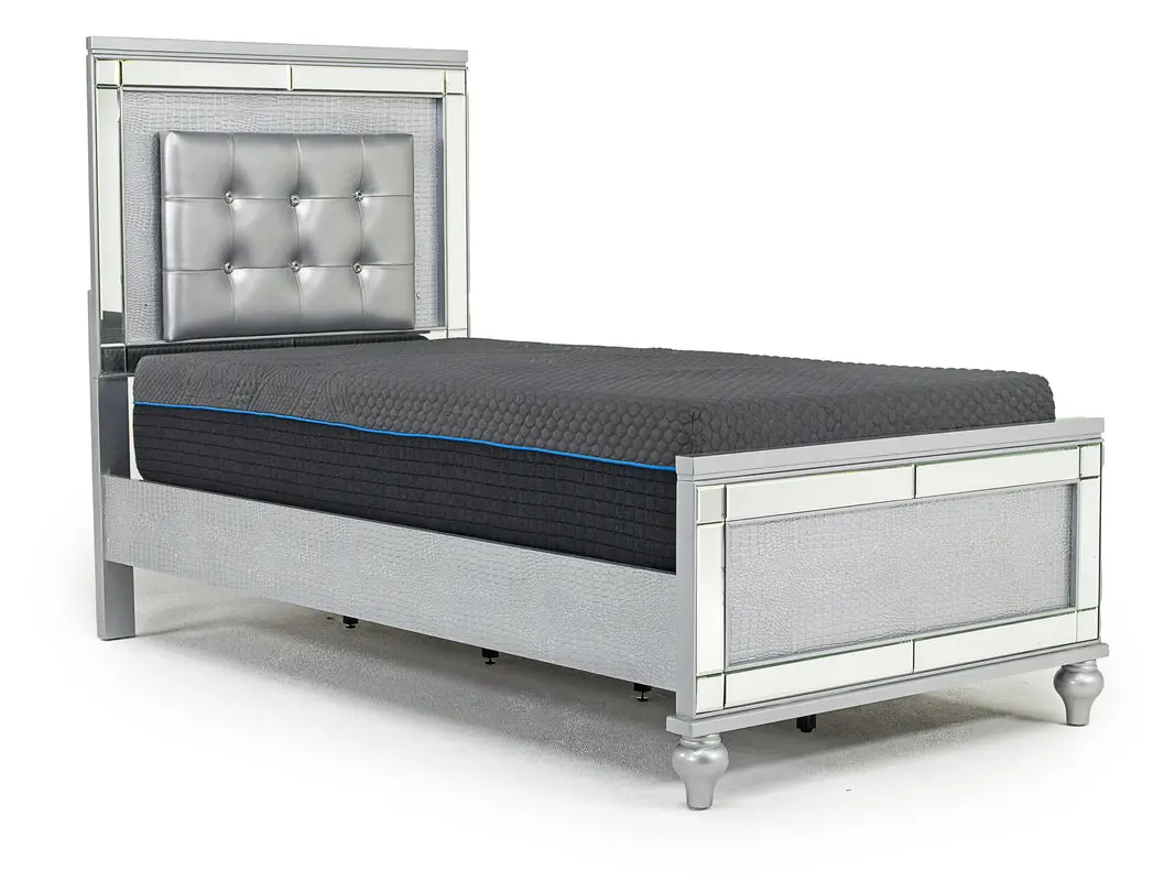 Valentino Panel Bed & Dresser & Mirror & Nightstand - Image 16