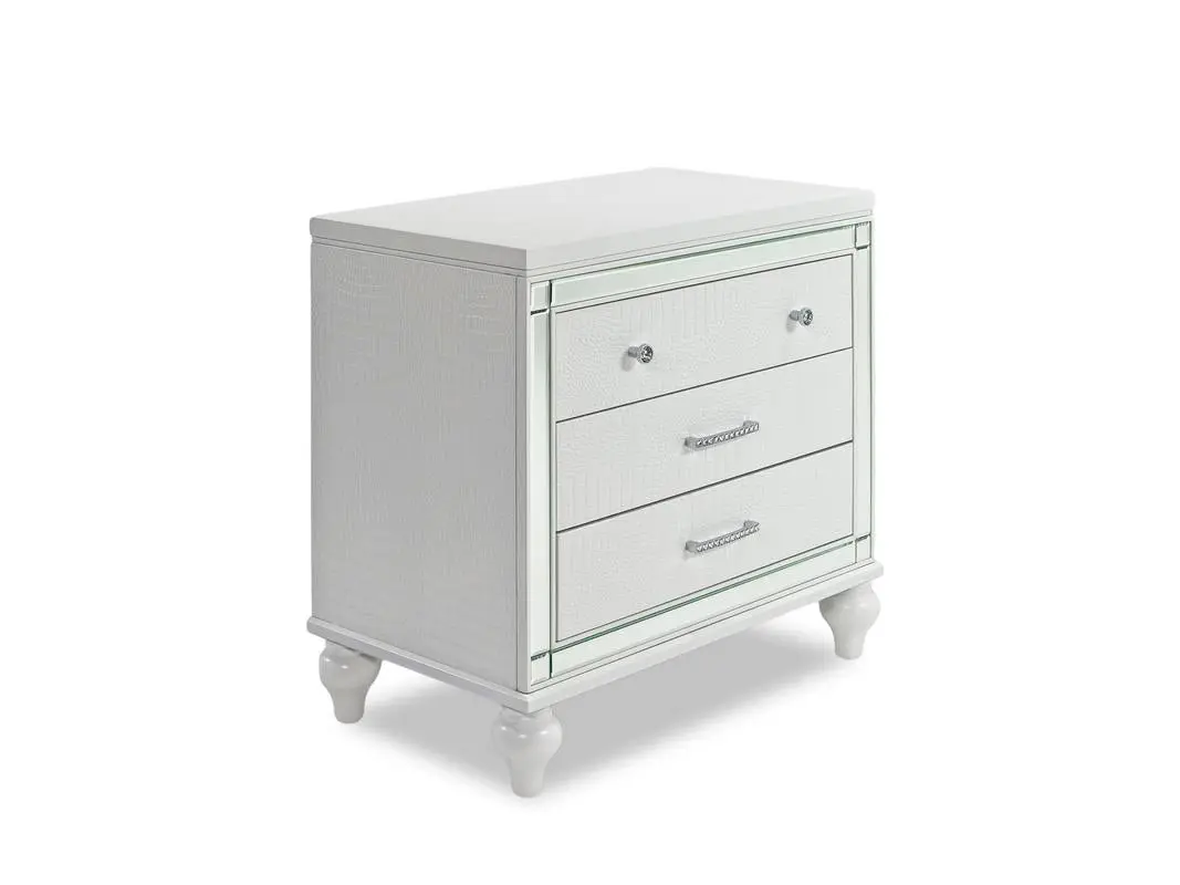 Valentino Panel Bed & Dresser & Mirror & Nightstand - Image 17