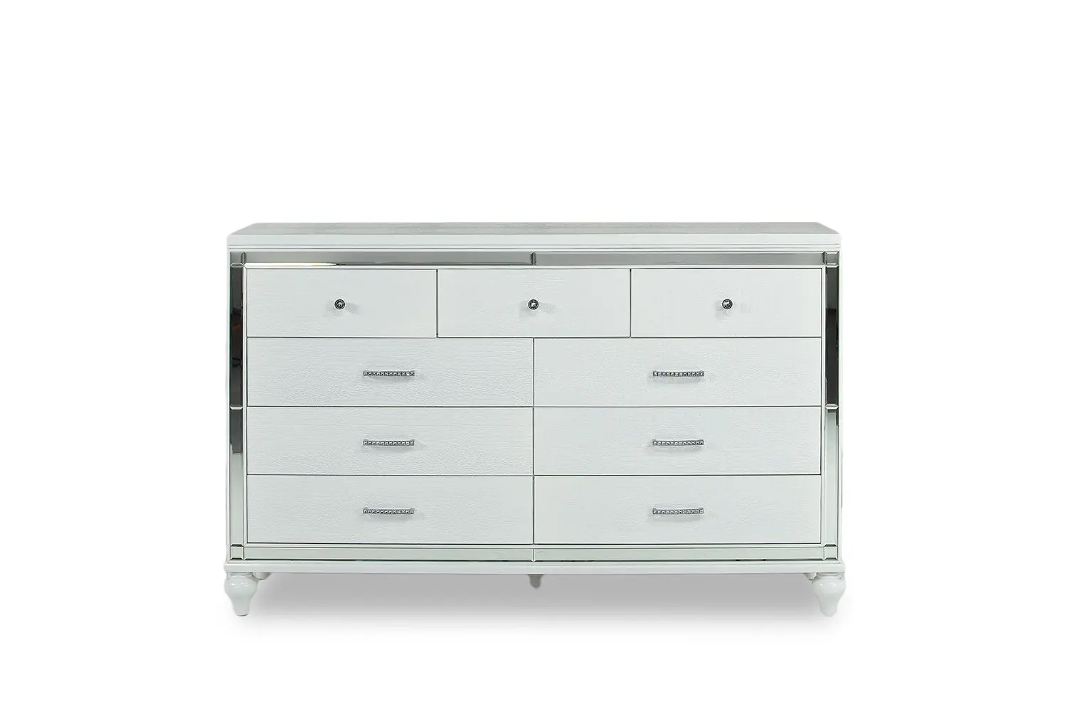 Valentino Panel Bed & Dresser & Mirror & Nightstand - Image 18