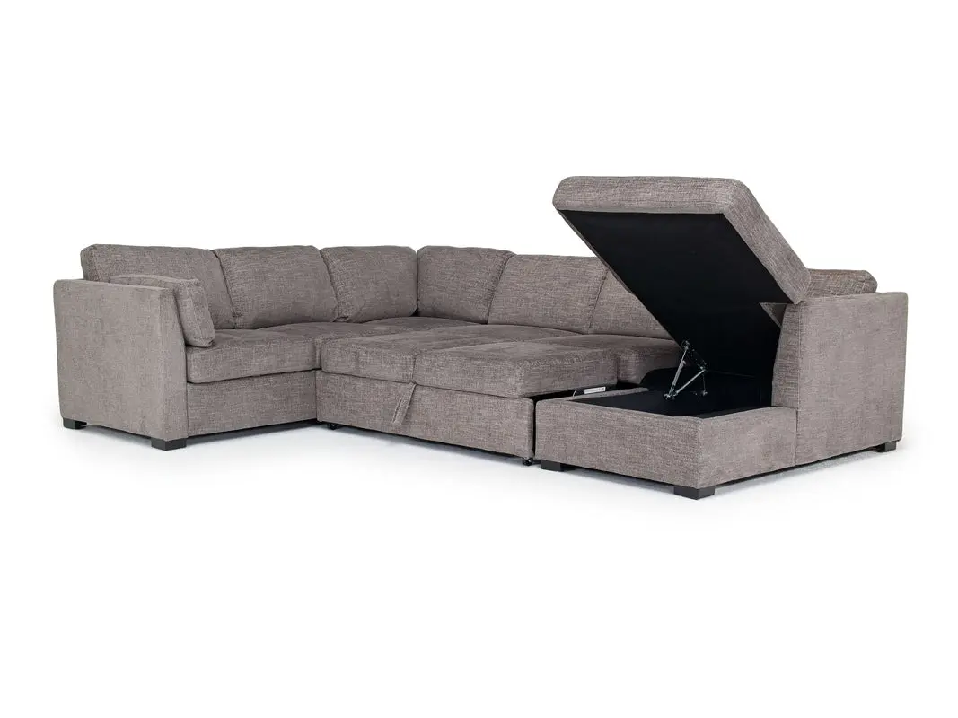 Vivian Full Pullout Tux Chaise Sectional - Image 7