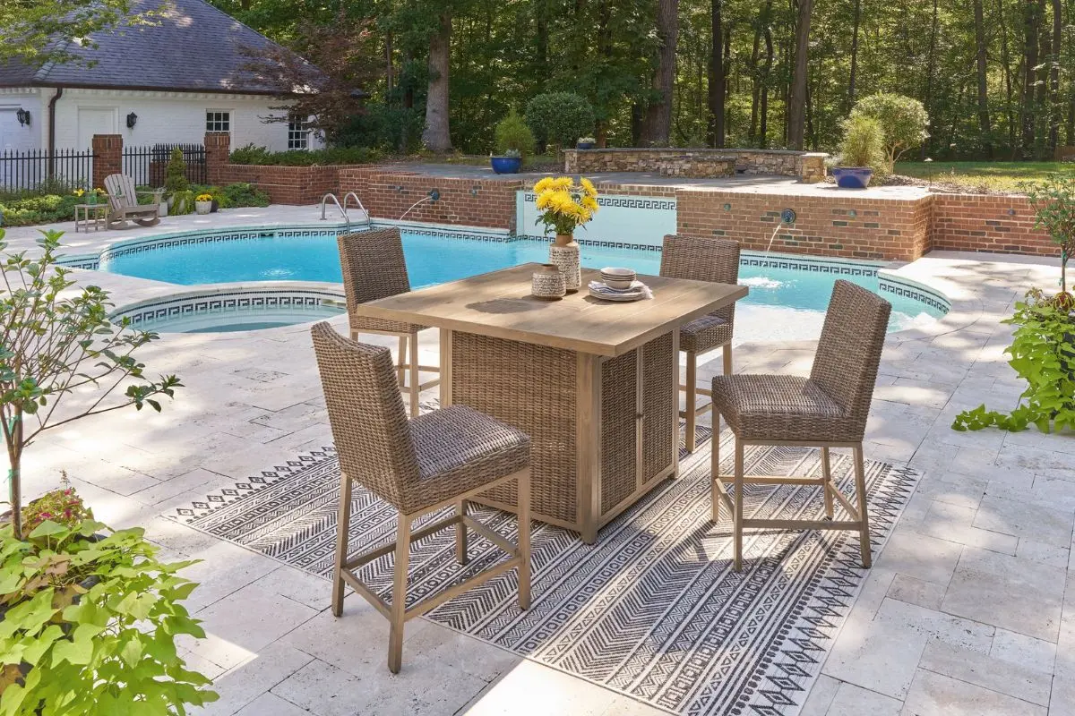Walton Bridge Outdoor Square Dining Table & 4 Chairs - Image 11