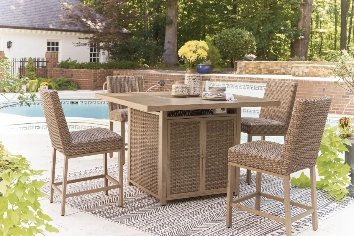 Walton Bridge Outdoor Square Dining Table & 4 Chairs - Image 9