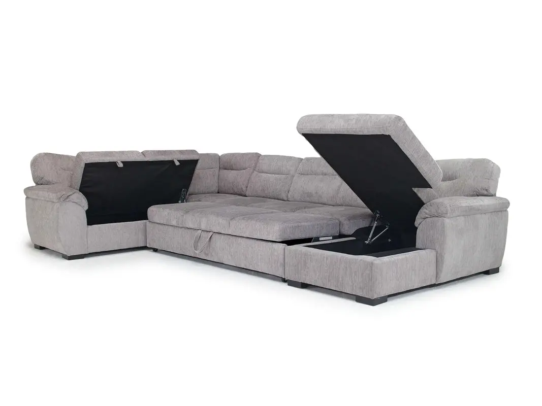 Wanda Full Pullout Dual Chaise Sectional - Image 4