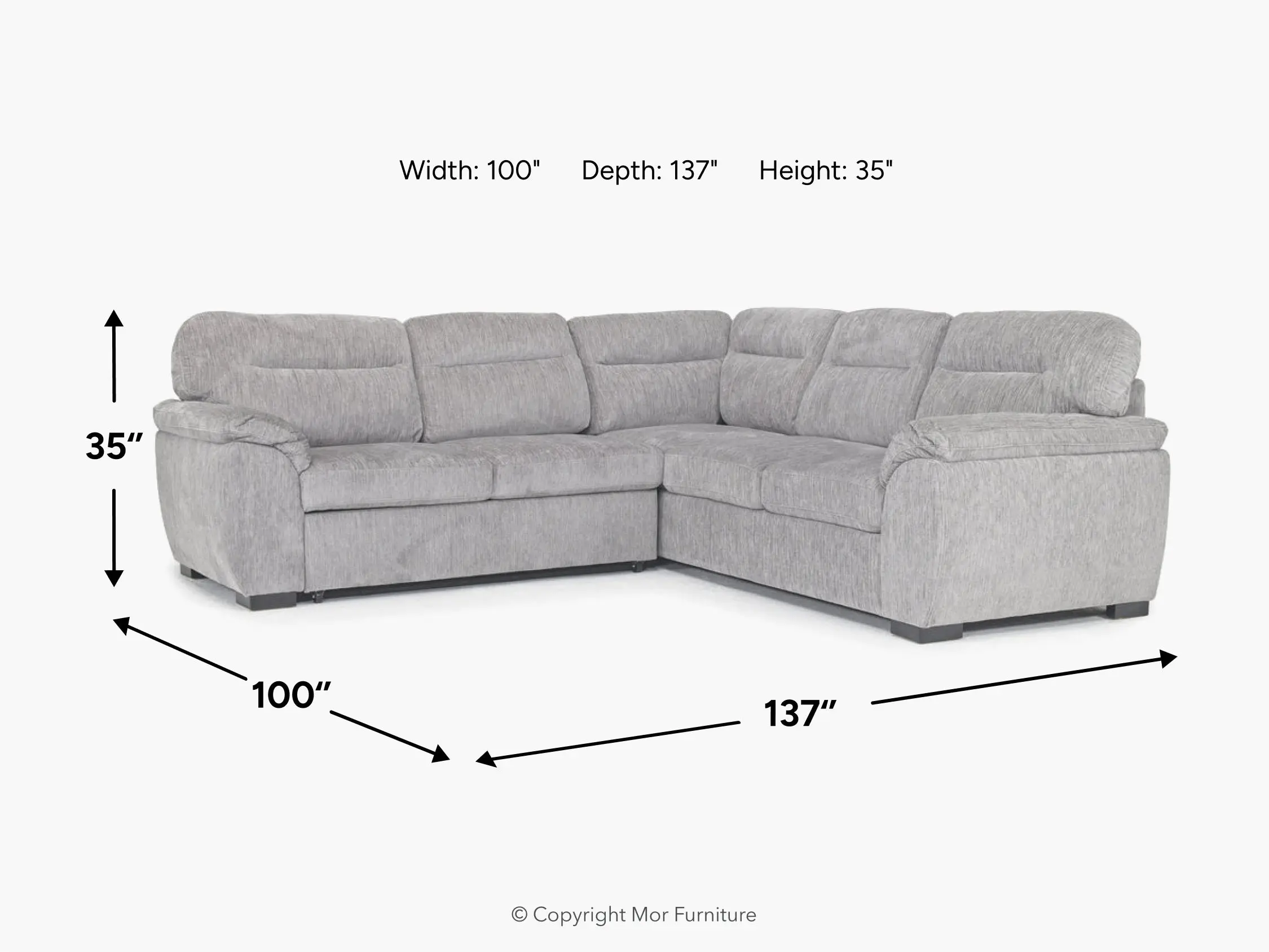 Wanda Full Tux Sleeper Sectional - Image 8