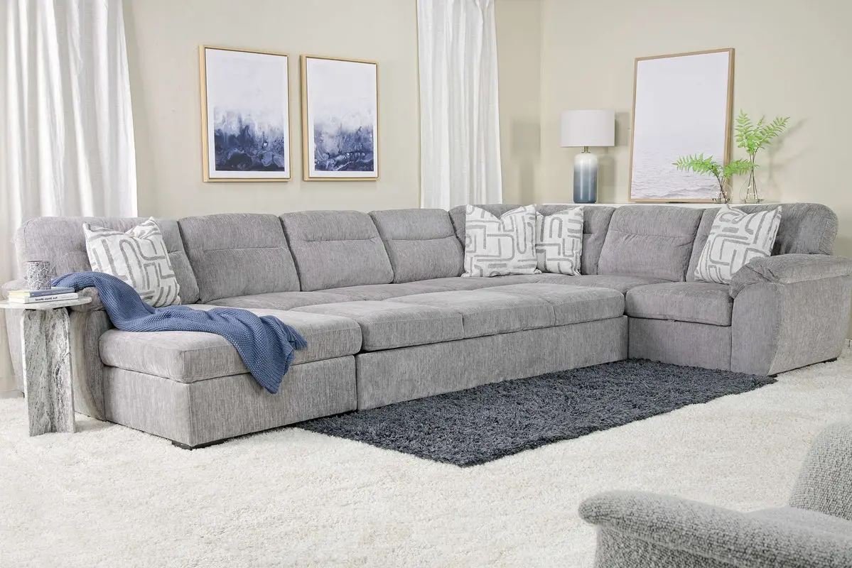 Wanda Queen Pullout Tux Chaise Sectional - Image 9