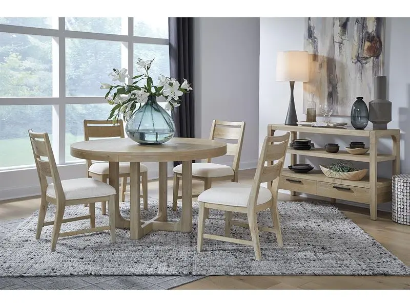 White Oak Round Dining Table - Image 4