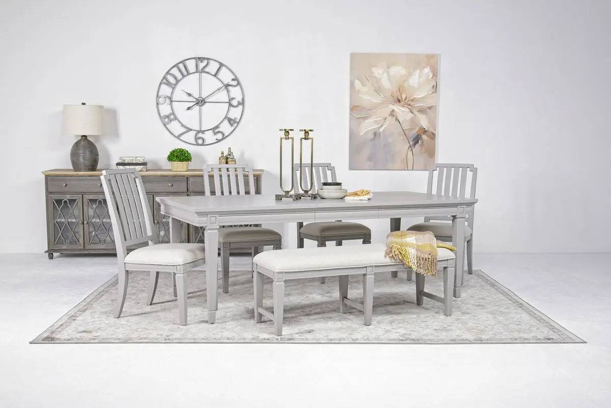 Willowbrook Dining Table & 4 Chairs & Bench