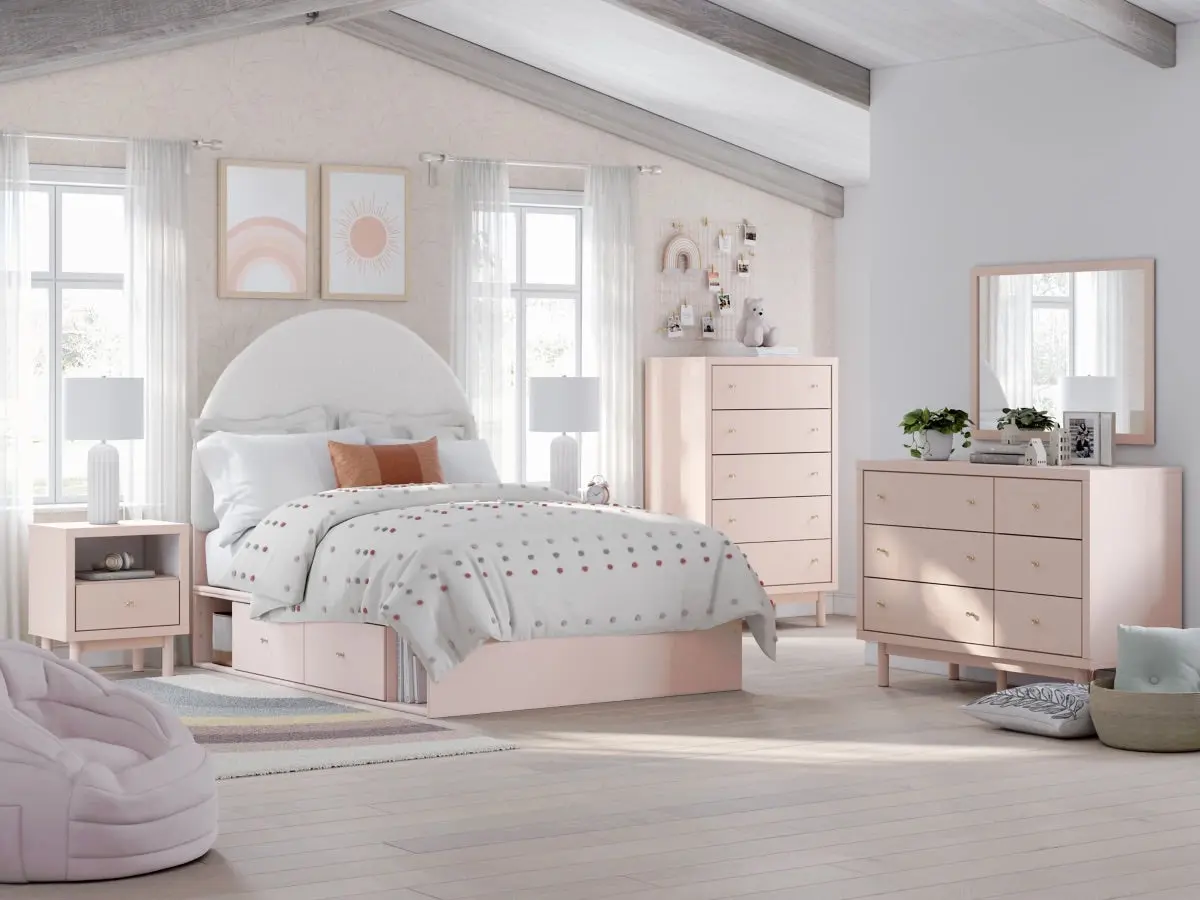 Wistenpine Panel Bed With Storage & Dresser & Mirror & Nightstand - Image 4