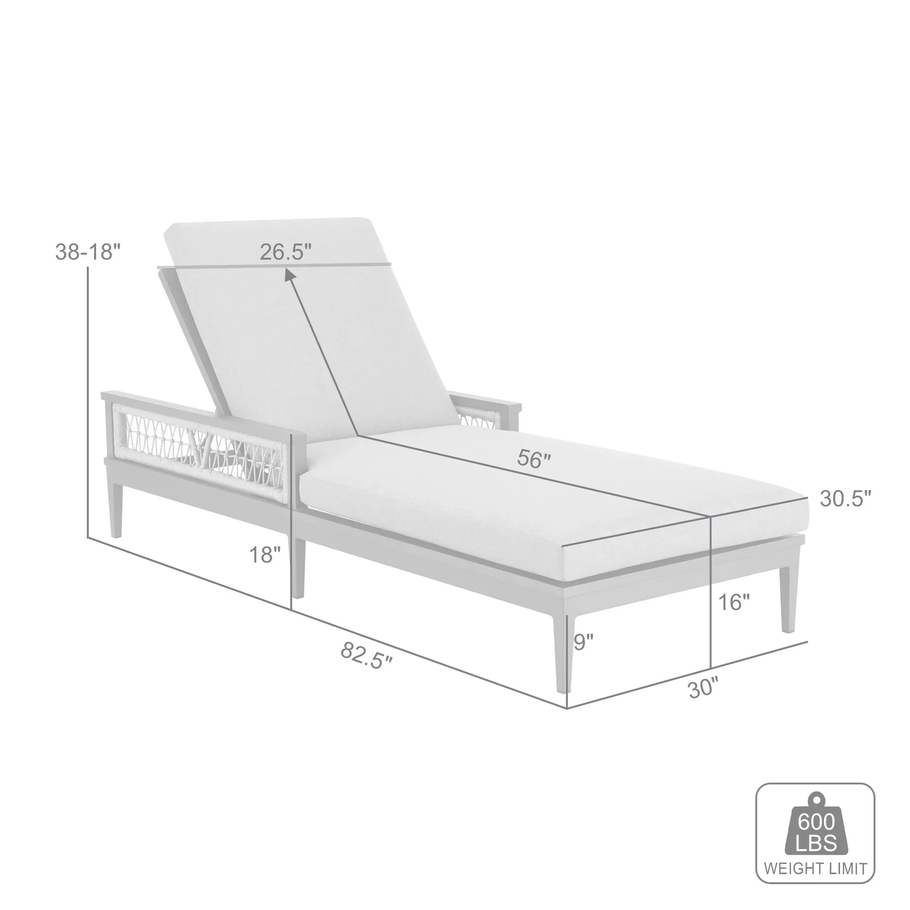 Zella Outdoor Lounge Chaise - Image 9