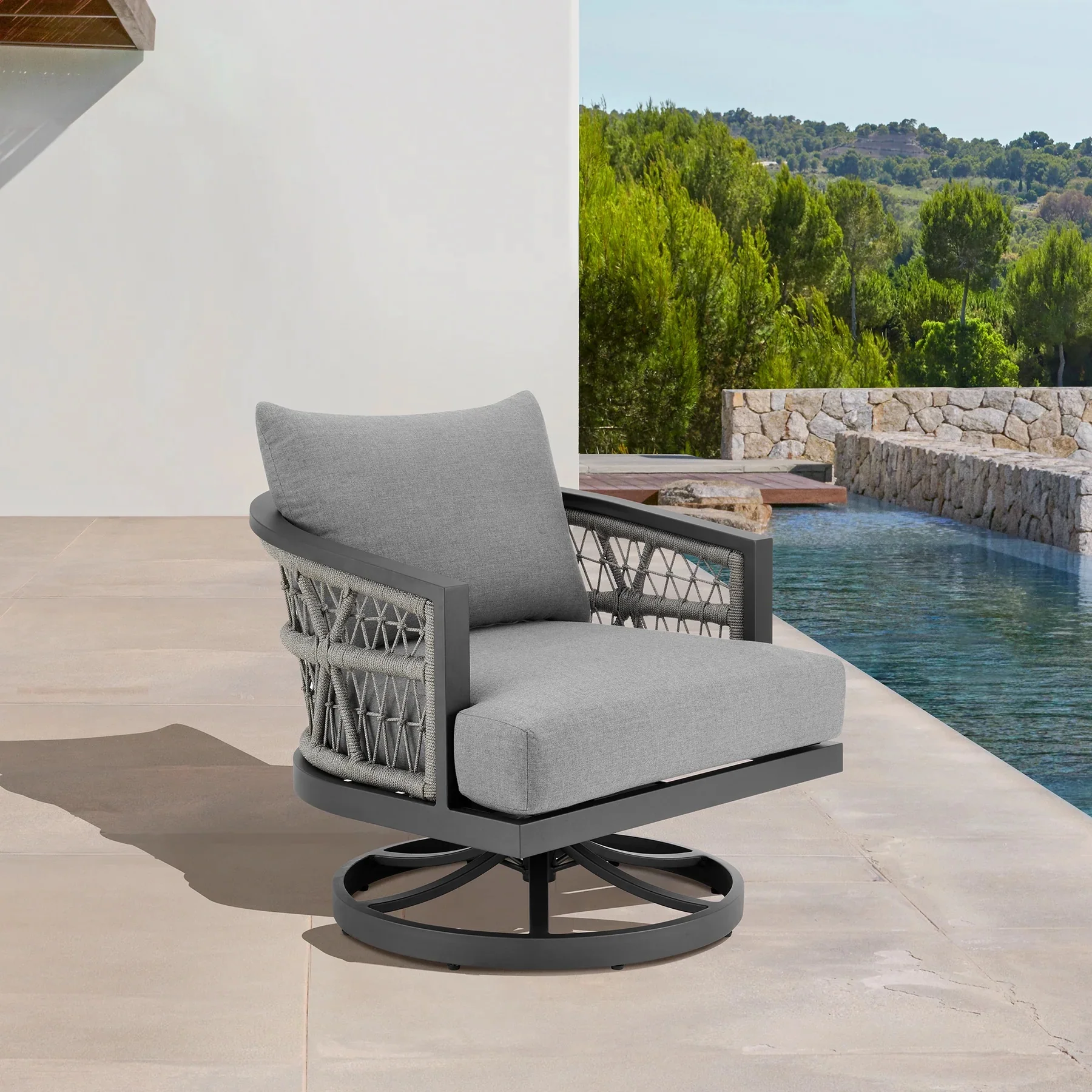 Zella Outdoor Swivel Chair
